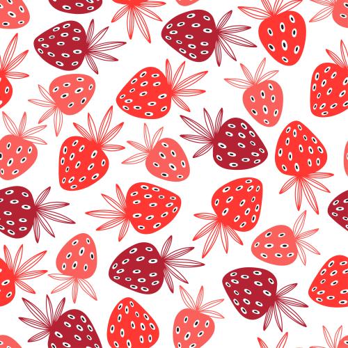 Vector image strawberry decorative berries on white